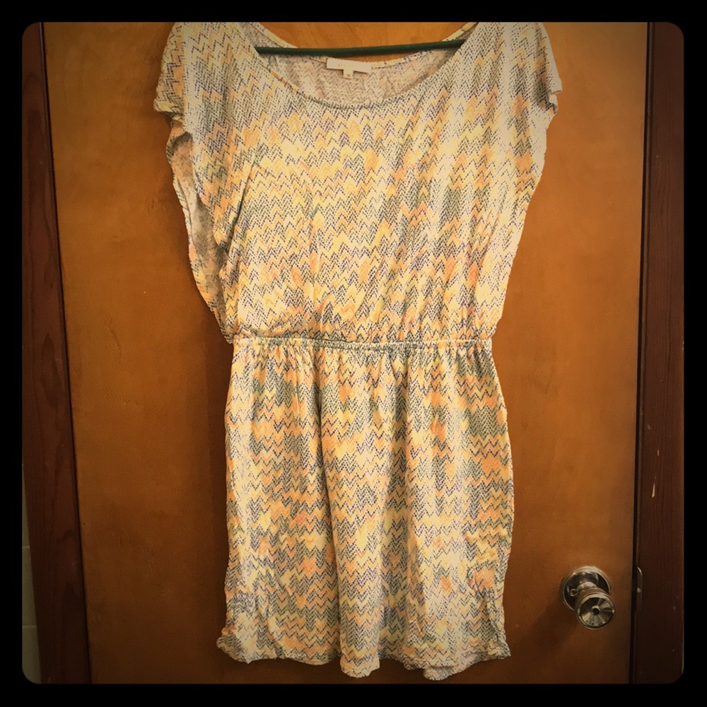 Geometric colorful pattern vintage dress